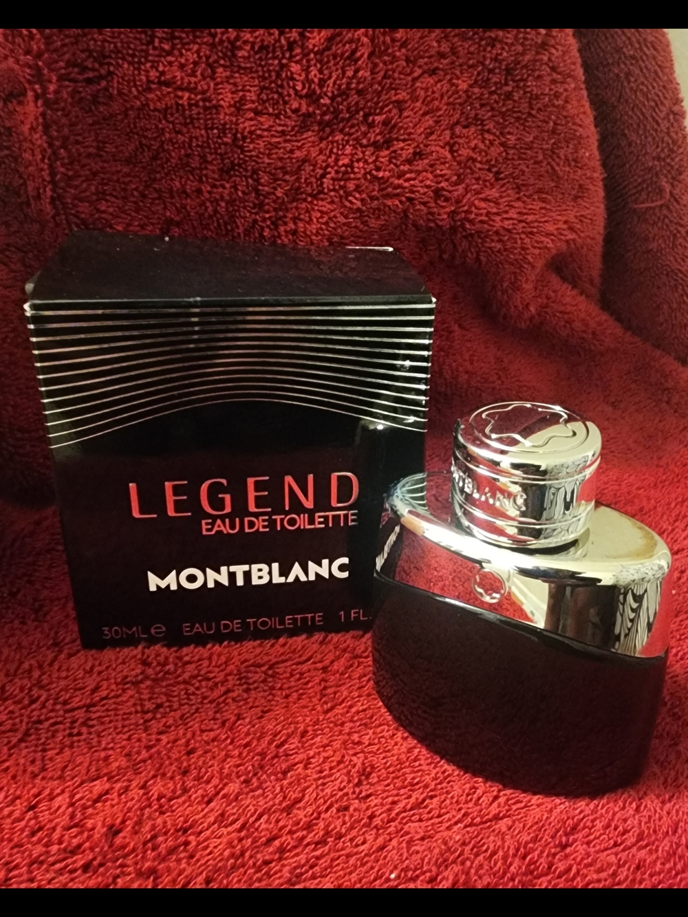 Montblanc Legend Bottle in Black and Silver Accents